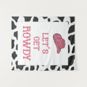 Tapisserie de vache de fiançailles Bachelorette Le (Devant (Horizontal))