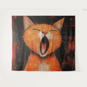 Tapisserie de Yawning Cat (Devant (Horizontal))