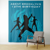 Tapisserie d'empreintes digitales de la partie d'e (En situation)