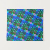 TAPISSERIE D'ÉTOILES BLEUES VERTES DE Mandala MODE (Devant (Horizontal))