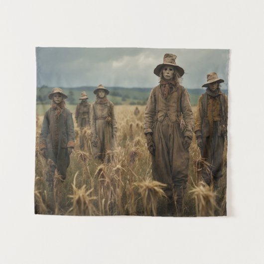 Tapisserie d'Halloween Scarecrow (Devant (Horizontal))