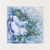 Tapisserie d'hiver bleu (Devant (Horizontal))