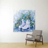 Tapisserie d'hiver bleu (En situation)