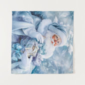 Tapisserie d'hiver bleu (Devant (Horizontal))