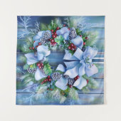 Tapisserie d'hiver bleu (Devant (Horizontal))