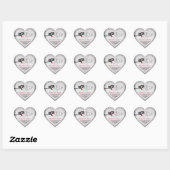 Tapisserie Diamond Argent Avec Sticker Coeur Amour (Feuille)