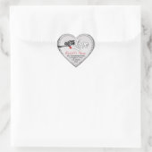 Tapisserie Diamond Argent Avec Sticker Coeur Amour (Sac)