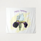 Tapisserie d'iris violet et blanc (Devant (Horizontal))