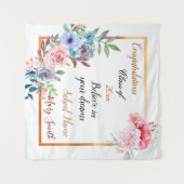 Tapisserie dorée personnalisée de fleurs populaire (Devant (Horizontal))