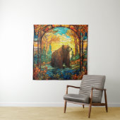 Tapisserie d'ours en verre tendu (En situation)