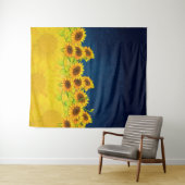 Tapisserie du drapeau tournesol d'Ukraine (En situation (horizontale))