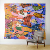 Tapisserie du jardin des papillons (En situation (horizontale))