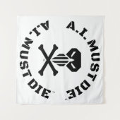 Tapisserie du logo A.I. Must Die™ (Devant (Horizontal))