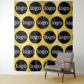 Tapisserie du logo de l'entreprise personnalisée (En situation)