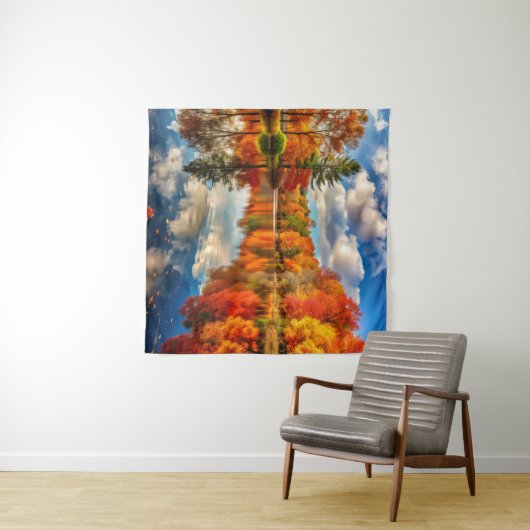 Tapisserie du paysage d'automne (En situation (horizontale))