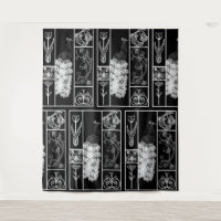 Tapisserie élégante personnalisée en noir et blanc