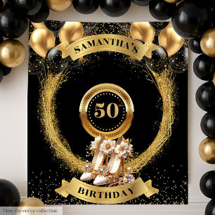 Tapisserie élégante pour 50e anniversaire Talons à