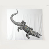 Tapisserie élévée d'alligator (Devant (Horizontal))