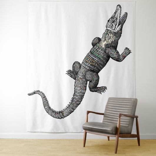 Tapisserie élévée d'alligator (En situation)