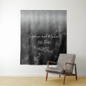 Tapisserie en marbre noir élégant (En situation)