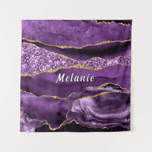 Tapisserie en marbre violet Parties scintillant or