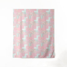 Tapisserie esthétique florale rose | Décoration mu