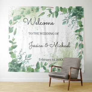 Tapisserie Eucalyptus de mariage de bienvenue