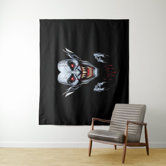 Tapisserie face Eerie Vampire (En situation)