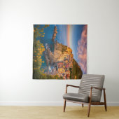 Tapisserie Fleurs Coucher de soleil Cinque Terre I (En situation (horizontale))