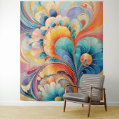 Tapisserie Flora 3 Floral Pastel (En situation)