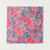 Tapisserie florale aux roses aquarelle (Devant (Horizontal))