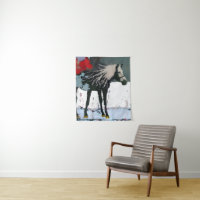 Tapisserie Florale Horse