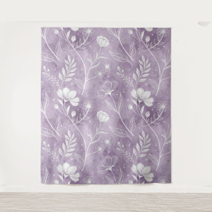 Tapisserie florale lavande rêveuse – Grande décora