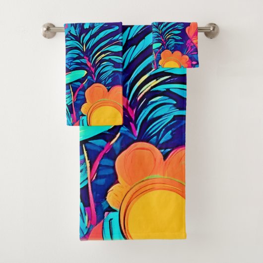 Tapisserie florale psychédélique (En situation)