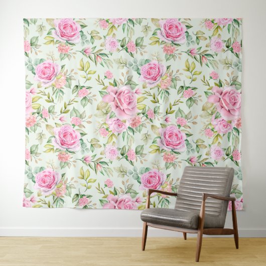 Tapisserie florale simple (En situation (horizontale))