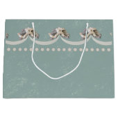 Tapisserie florale victorienne en sac cadeau vert (Devant)