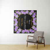 Tapisserie florale violette populaire à personnali (En situation (horizontale))