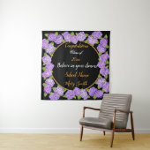 Tapisserie florale violette populaire à personnali (En situation)