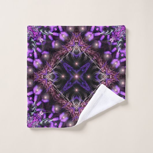 Tapisserie fractale de lumière violette (Gant de toilette)