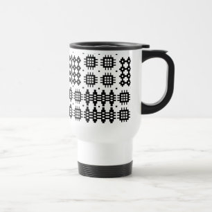 Tapisserie galloise Motif noir blanc Voyage Mug