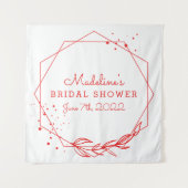 Tapisserie géométrique rouge pour la Fête de Maria (Devant)