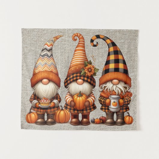 Tapisserie Gnomes d'automne (Devant (Horizontal))