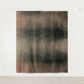 Tapisserie Grunge Rose Noir Or Abstrait Moderne (Devant)