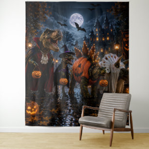 Tapisserie Halloween dinosaures/dinosaures d'Hallo
