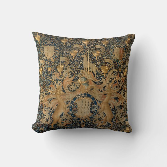 Tapisserie hollandaise ancienne Coussin imprimée (Recto)
