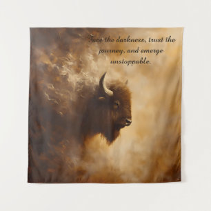 Tapisserie inspirante buffle, bison