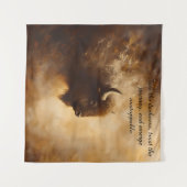 Tapisserie inspirante de Buffalo, Bison (Devant (Horizontal))