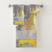 Tapisserie jaune et gris (En situation)