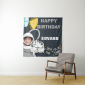 Tapisserie Joyeux Anniversaire Photo Astronaute (En situation)