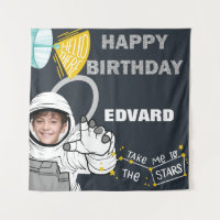 Tapisserie Joyeux Anniversaire Photo Astronaute